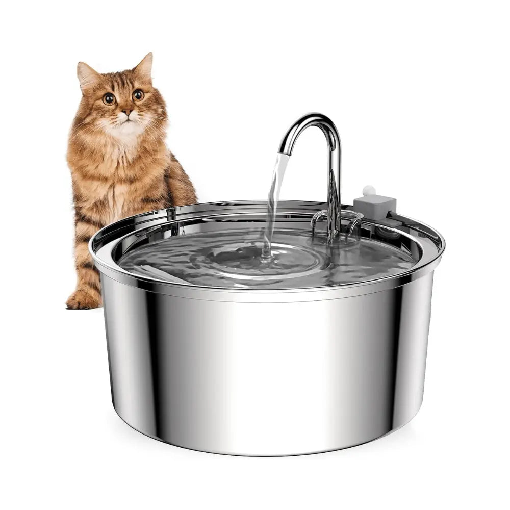 Stainless Steel Pet Water Feeder Cat Dog Automatic Filter Fountain - Gazebo Pet Hub