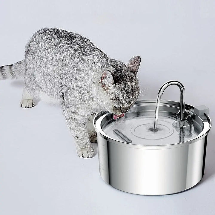 Stainless Steel Pet Water Feeder Cat Dog Automatic Filter Fountain - Gazebo Pet Hub