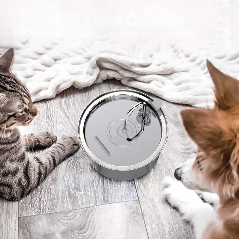 Stainless Steel Pet Water Feeder Cat Dog Automatic Filter Fountain - Gazebo Pet Hub
