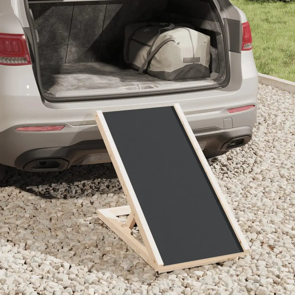 vidaXL Dog Ramp Foldable Adjustable Canine Ramp for Car Bed Solid Wood Fir - Gazebo Pet Hub